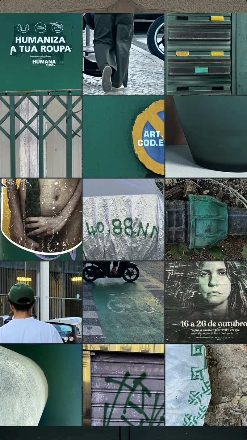 Green color hunt grid