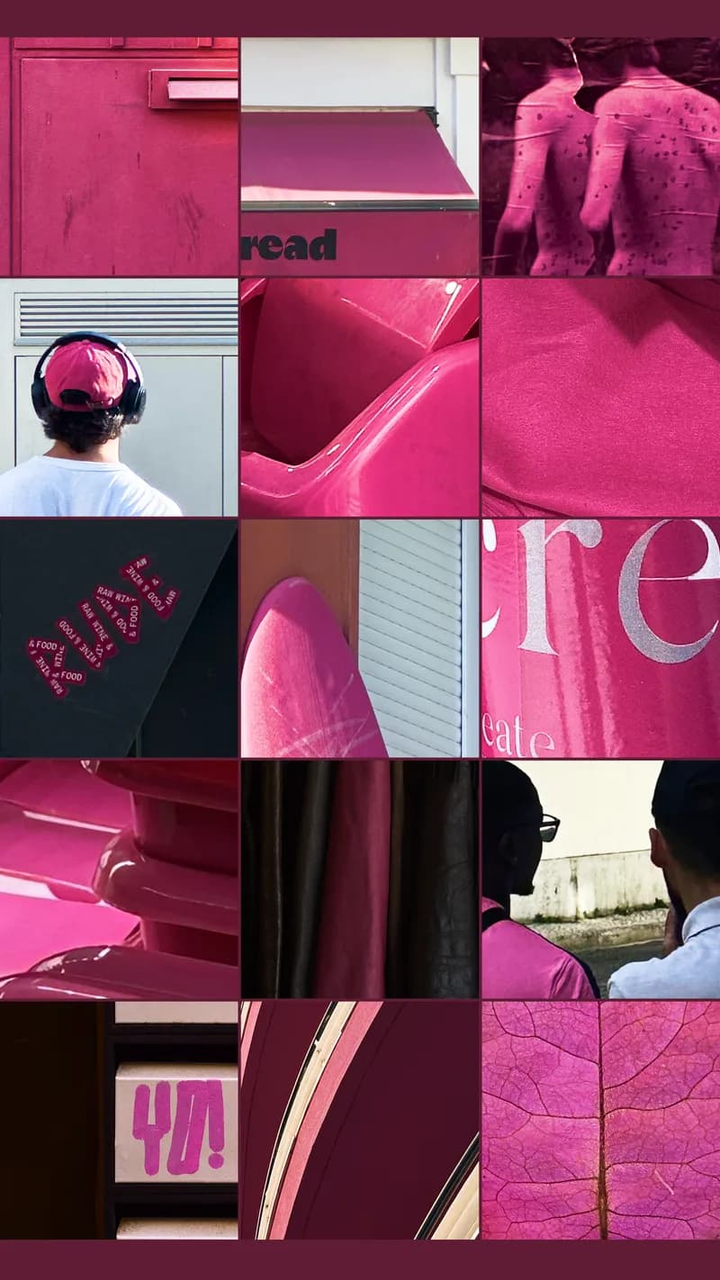Pink color hunt grid